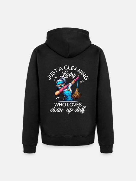 Cleaning lady cleaner - Unisex Premium Organic Zip Hoodie - black