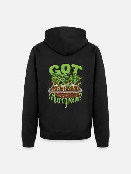 Microgreen Microgreens Got Microgreens? - Unisex Premium Bio Zip Hoodie - Schwarz