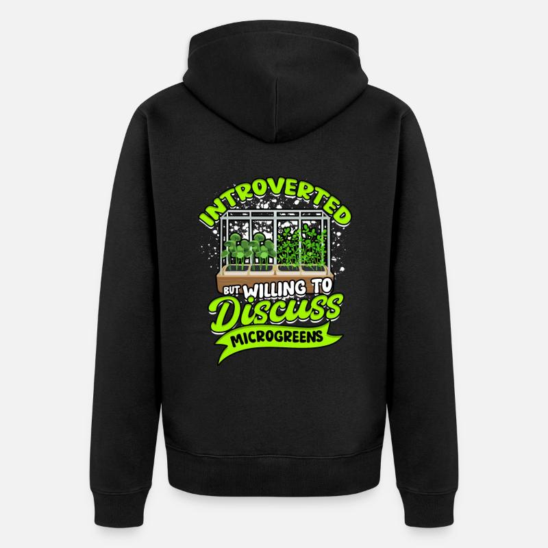 Microgreen Microgreens - Unisex Premium Organic Zip Hoodie - black