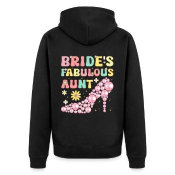 La fabuleuse tante de la mariée Groovy Bridal Shower T - Veste à capuche bio Premium Unisexe - noir - Dos - Nico (187cm)