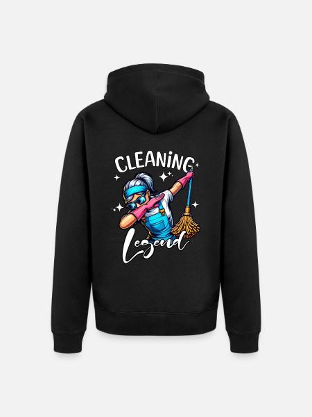 Cleaner Legend - Unisex Premium Organic Zip Hoodie - black