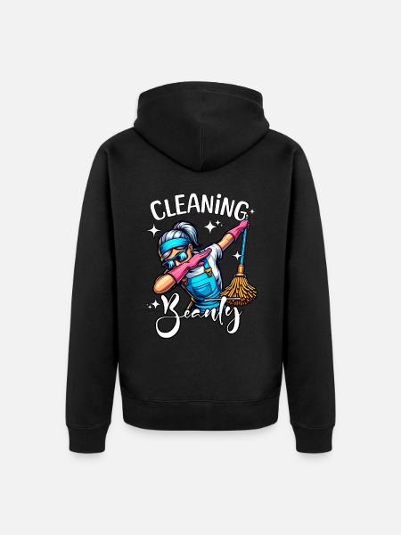Putzfrau - Unisex Premium Bio Zip Hoodie - Schwarz