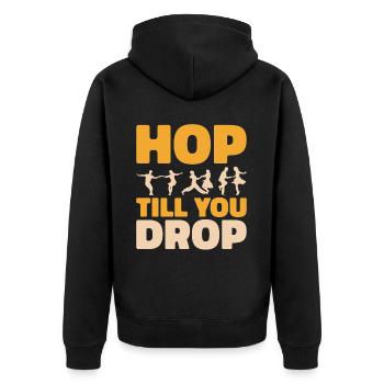 Lindy Hop Tänzer Swing Tanzpaar Swing Dance - Unisex Premium Bio Zip Hoodie - Schwarz - Hinten - Nico (187cm)