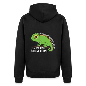 Caméléon Reptile Gardien de Zoo lézard Safari - Veste à capuche bio Premium Unisexe - noir - Dos - Nico (187cm)