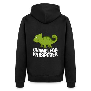 Caméléon Reptile Gardien de Zoo lézard Safari - Veste à capuche bio Premium Unisexe - noir - Dos - Nico (187cm)