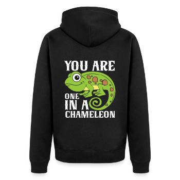 Caméléon Reptile Gardien de Zoo lézard Safari - Veste à capuche bio Premium Unisexe - noir - Dos - Nico (187cm)