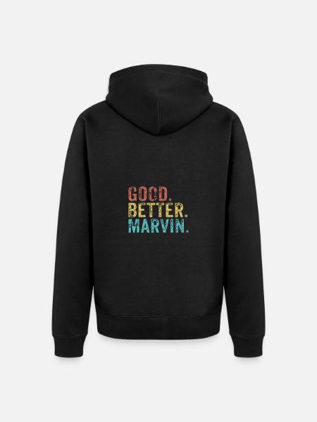 Cool guys are called marvin - Unisex Premium Organic Zip Hoodie - black