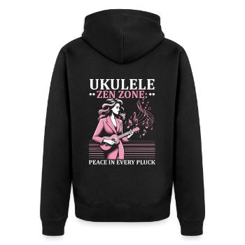 Ukulélé Professeur Instrument Ukulélé Joueur Uke - Veste à capuche bio Premium Unisexe - noir - Dos - Nico (187cm)