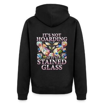 Stained Glass, Glass Artist, Glass Painter - Unisex Premium Organic Zip Hoodie - black - Back - Nico (187cm)