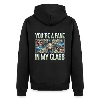 Stained Glass Artist Glass Painter Mosaic Artist - Unisex Premium Organic Zip Hoodie - black - Back - Nico (187cm)