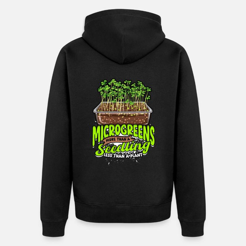 Micro-pousses Micro-pousses - Veste à capuche bio Premium Unisexe - noir