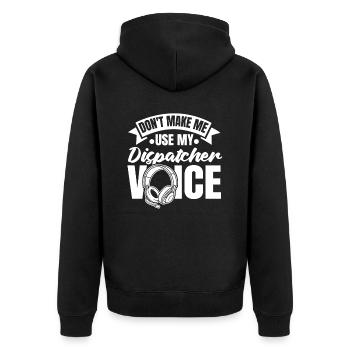 Emergency Call Control Center Operations Center - Unisex Premium Organic Zip Hoodie - black - Back - Nico (187cm)
