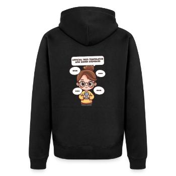 Fête des Mères Belle-mère Traductrice officielle pour adolescents - Veste à capuche bio Premium Unisexe - noir - Dos - Nico (187cm)