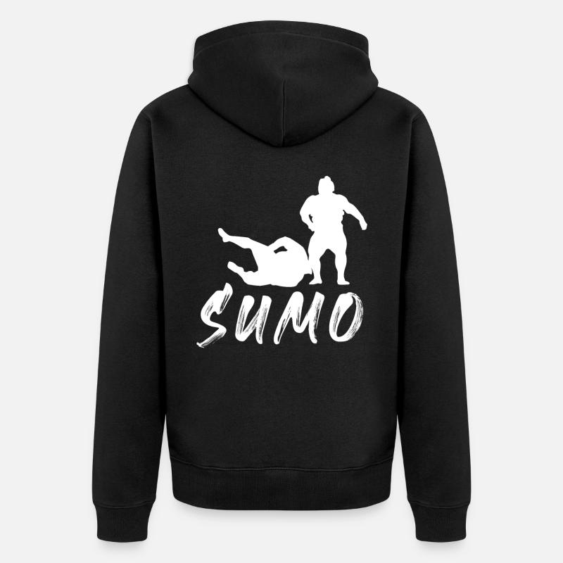 Sumo - Unisex Premium Bio Zip Hoodie - Schwarz