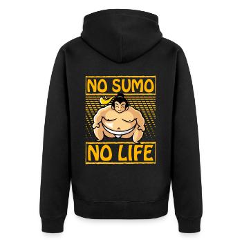 Pas de Sumo, pas de vie - Veste à capuche bio Premium Unisexe - noir - Dos - Nico (187cm)