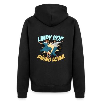 Danse Swing Lindy Hop Musique Swing Danseur Swing - Veste à capuche bio Premium Unisexe - noir - Dos - Nico (187cm)