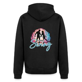 Danse Swing It’s Gon’a Swing aime la danse sportive - Veste à capuche bio Premium Unisexe - noir - Dos - Nico (187cm)