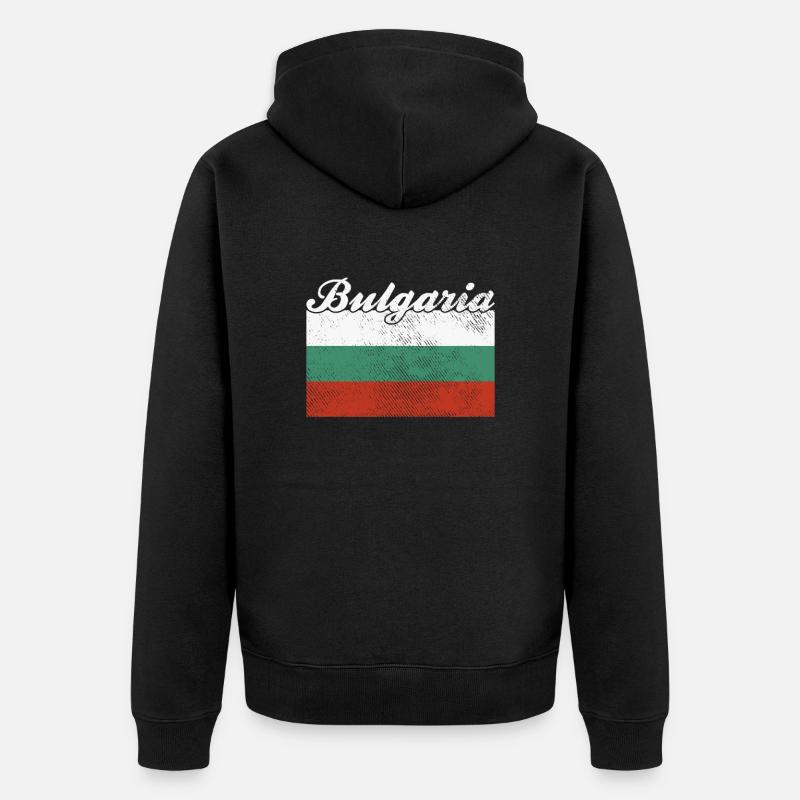 Pavillon : Bulgarie Bulgarie - Veste à capuche bio Premium Unisexe - noir