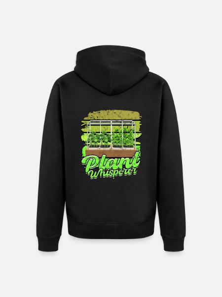 Microgreen Microgreens Plant Whisperer - Unisex Premium Bio Zip Hoodie - Schwarz