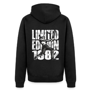 Édition limitée 1982 Édition limitée Cricket - Veste à capuche bio Premium Unisexe - noir - Dos - Nico (187cm)