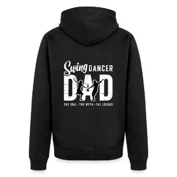Danseur Swing Papa L’idole Le mythe La musique Swing - Veste à capuche bio Premium Unisexe - noir - Dos - Nico (187cm)