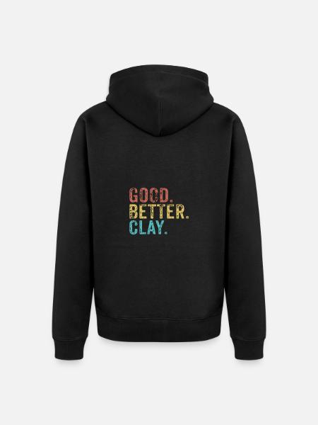 Cool guys are called clay - Unisex Premium Organic Zip Hoodie - black