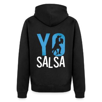 Salsa Dance Yo Salsa Loves Mambo Music Dance Sport - Unisex Premium Organic Zip Hoodie - black - Back - Nico (187cm)