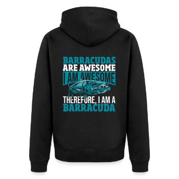 Cadeau pour les amateurs de poissons Barracuda - Veste à capuche bio Premium Unisexe - noir - Dos - Nico (187cm)