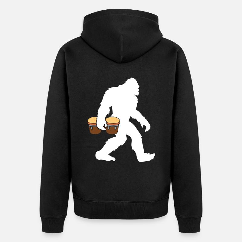 Cadeau de musique Bongo - Veste à capuche bio Premium Unisexe - noir