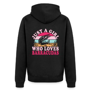 Cadeau pour les amateurs de poissons Barracuda - Veste à capuche bio Premium Unisexe - noir - Dos - Nico (187cm)