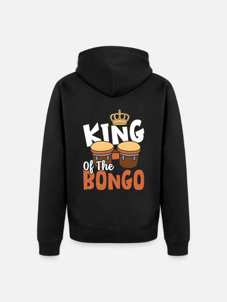 Bongo Music Gift - Unisex Premium Organic Zip Hoodie - black