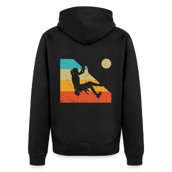 Grimpeur Escalade Montagne - Veste à capuche bio Premium Unisexe - noir - Dos - Nico (187cm)