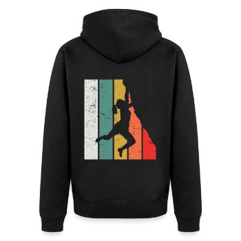 Grimpeur Escalade Montagne - Veste à capuche bio Premium Unisexe - noir - Dos - Nico (187cm)