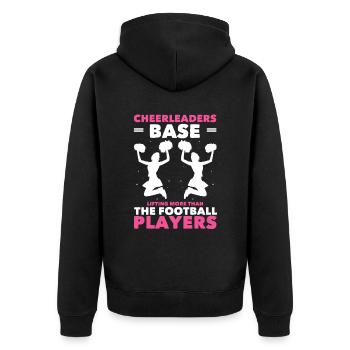 Cheerleader - Unisex Premium Organic Zip Hoodie - black - Back - Nico (187cm)