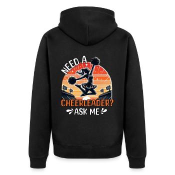 Cheerleader - Unisex Premium Organic Zip Hoodie - black - Back - Nico (187cm)