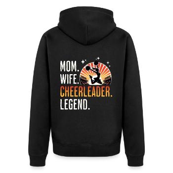 Cheerleader Cheerleading - Unisex Premium Organic Zip Hoodie - black - Back - Nico (187cm)