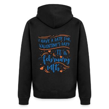 Saint-Valentin petit ami Girlfirend - Veste à capuche bio Premium Unisexe - noir - Dos - Nico (187cm)