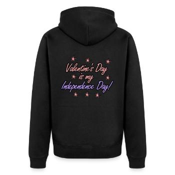 Single Alone Blague solitaire de la Saint-Valentin - Veste à capuche bio Premium Unisexe - noir - Dos - Nico (187cm)