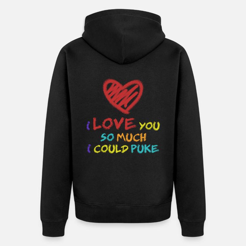 Blague de la Saint-Valentin - Veste à capuche bio Premium Unisexe - noir