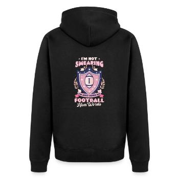 Maman de football ne jure pas les mots de maman de football - Veste à capuche bio Premium Unisexe - noir - Dos - Nico (187cm)