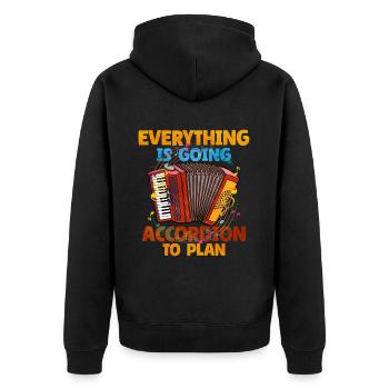 Accordéon Polka musique cadeau - Veste à capuche bio Premium Unisexe - noir - Dos - Nico (187cm)