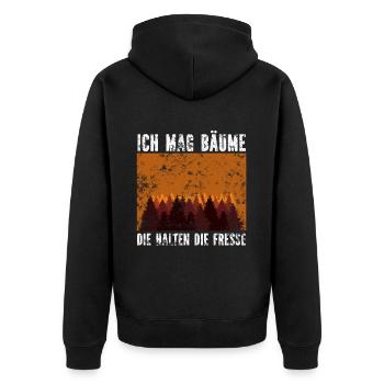 Arbres silencieux Silence humoristique - Veste à capuche bio Premium Unisexe - noir - Dos - Nico (187cm)