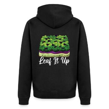 Micro-pousses Agriculture Micro Agriculture Jardinage - Veste à capuche bio Premium Unisexe - noir - Dos - Nico (187cm)