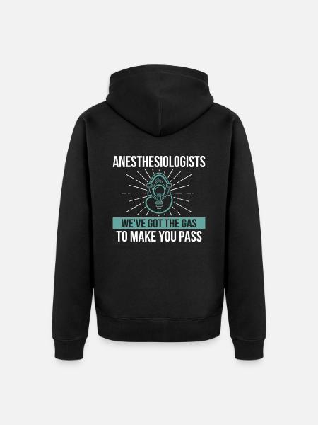 Jeg fik gas for at få dem til at passere CRNA - Premium økologisk unisex-hættejakke - sort