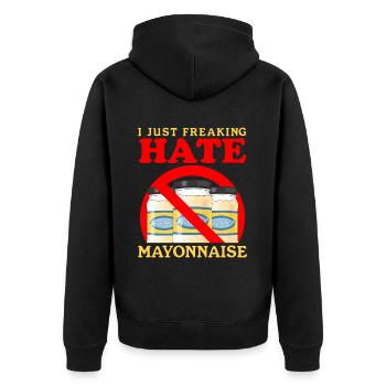 Mayonnaise Mayo Cadeau - Veste à capuche bio Premium Unisexe - noir - Dos - Nico (187cm)