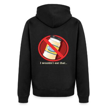 Mayonnaise I Wouldn't Eat Mayo Gift - Unisex Premium Organic Zip Hoodie - black - Back - Nico (187cm)