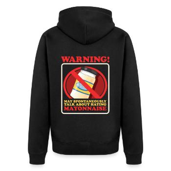Mayo Funny Mayonnaise Gift - Unisex Premium Organic Zip Hoodie - black - Back - Nico (187cm)