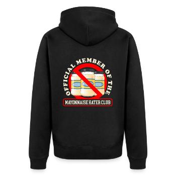 Mayonnaise Funny Mayo Gift - Unisex Premium Organic Zip Hoodie - black - Back - Nico (187cm)