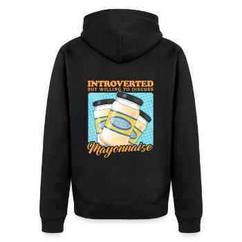 Mayonnaise Mayo Cadeau - Veste à capuche bio Premium Unisexe - noir - Dos - Nico (187cm)