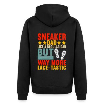 Sneakerhead Collectionneur de baskets - Veste à capuche bio Premium Unisexe - noir - Dos - Nico (187cm)